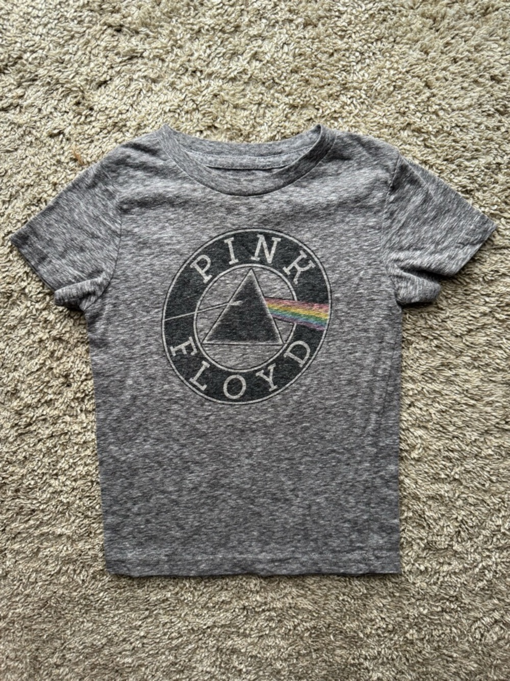 2T Pink Floyd Graphic Tee Dark Side of the Moon Toddler Band Shirt Gray